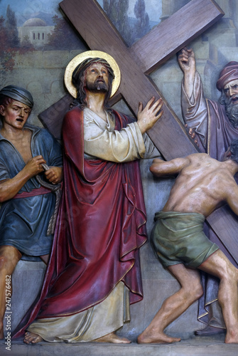 2nd Stations of the Cross, Jesus is given his cross, Basilica of the Sacred Heart of Jesus in Zagreb, Croatia