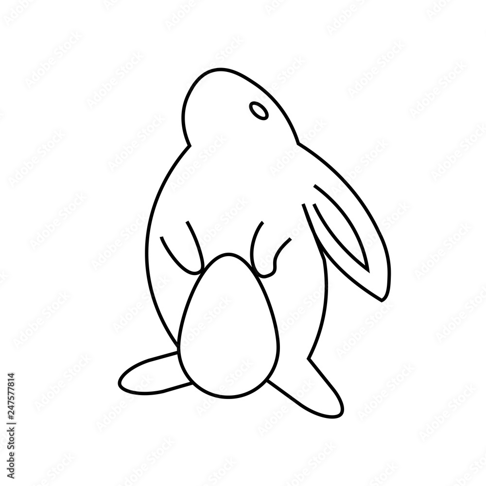 easter rabbit icon poster. Easter themed vector illustration for gift card, flyer, certificate or banner, icon, logo, patch, sticker easter rabbit icon poster. Easter themed vector illustration for gift card, flyer, certificate or banner, icon, logo, patch, sticker