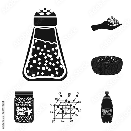 Vector illustration of natural and baking   sign. Set of natural and food vector icon for stock.