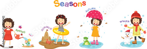 illustration of seasons vector