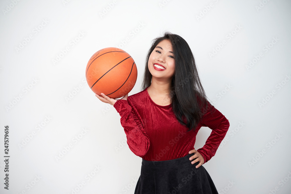 Woman loves basketball