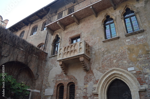 Balcony Of Juliet s House In Verona. Travel  holidays  architecture. March 30  2015. Verona  Veneto region  Italy.