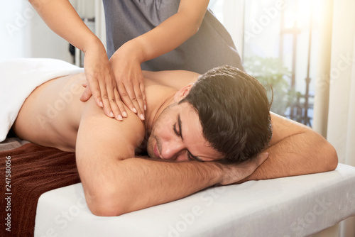 Man getting a massage photo