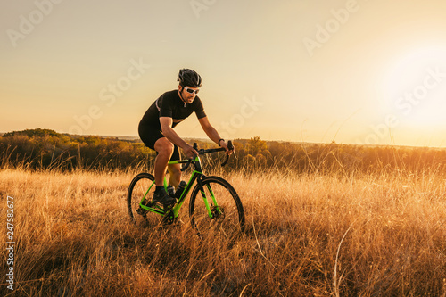 Cycling at sunrise