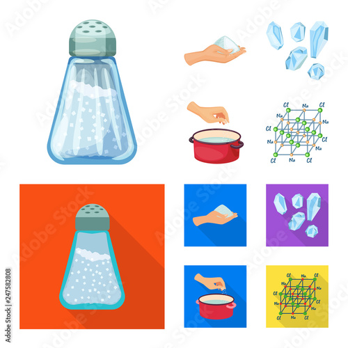 Vector design of cooking and sea sign. Set of cooking and baking   stock vector illustration.