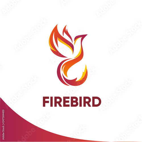 Firebird logo template