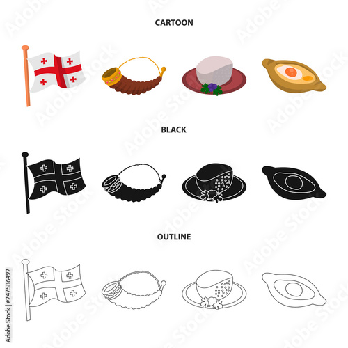 Isolated object of culture and sightseeing symbol. Collection of culture and originality stock symbol for web.