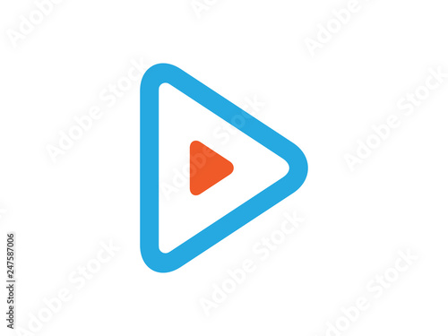 Free Download Play and triangle symbol design - GFXLoad