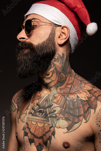 babbo natale tatuato