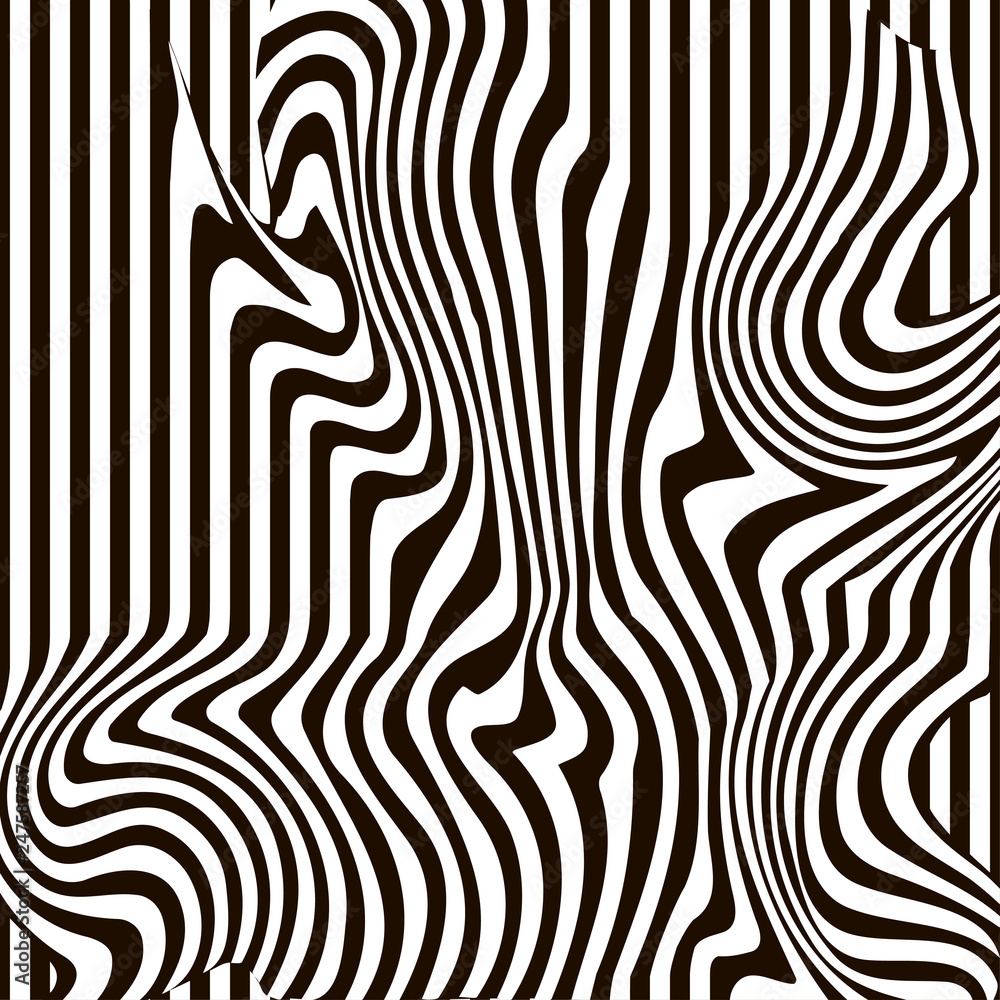 Black and white lines. Zebra background. Templates for cover, card, banner, poster.
