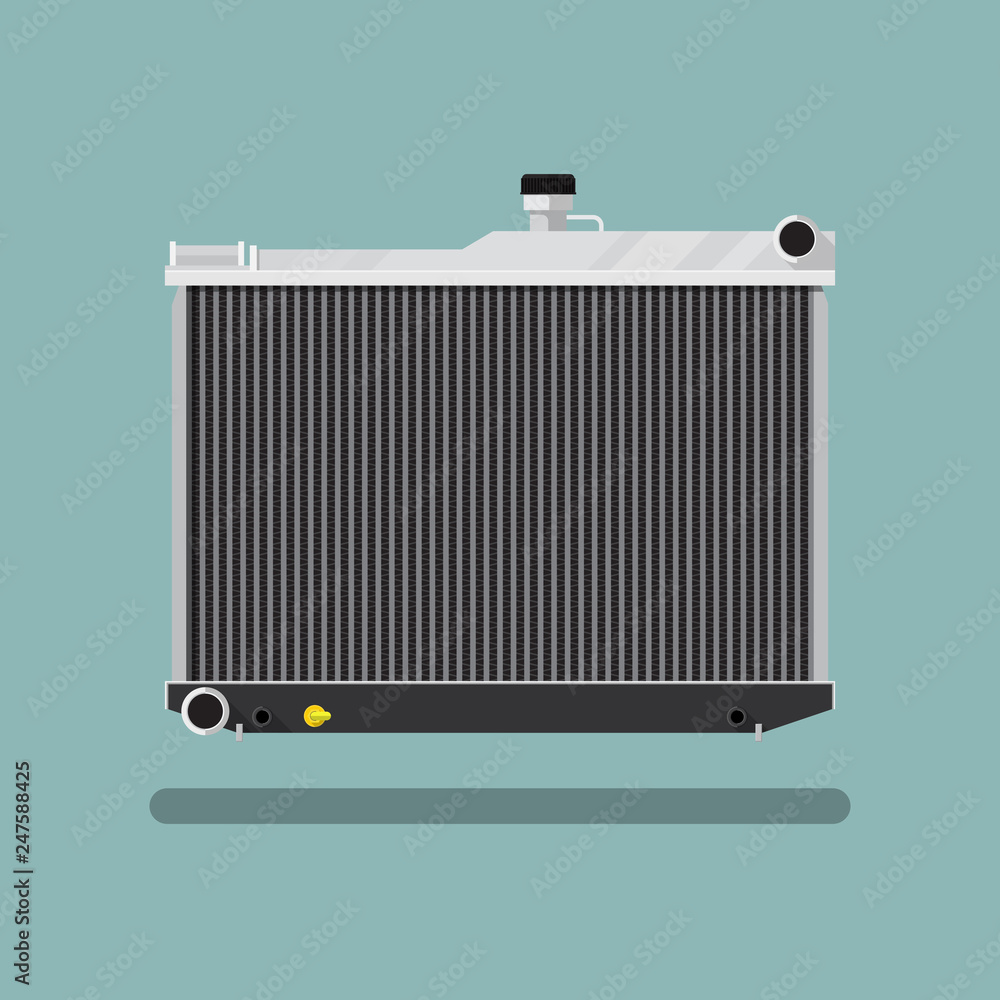 Fototapeta premium Car radiator icon vector flat design.