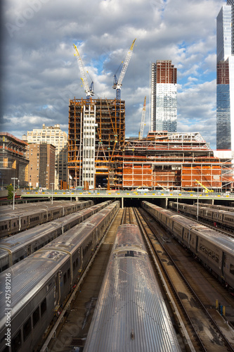 Wallpaper Mural Parkende Züge in New York City, USA Torontodigital.ca