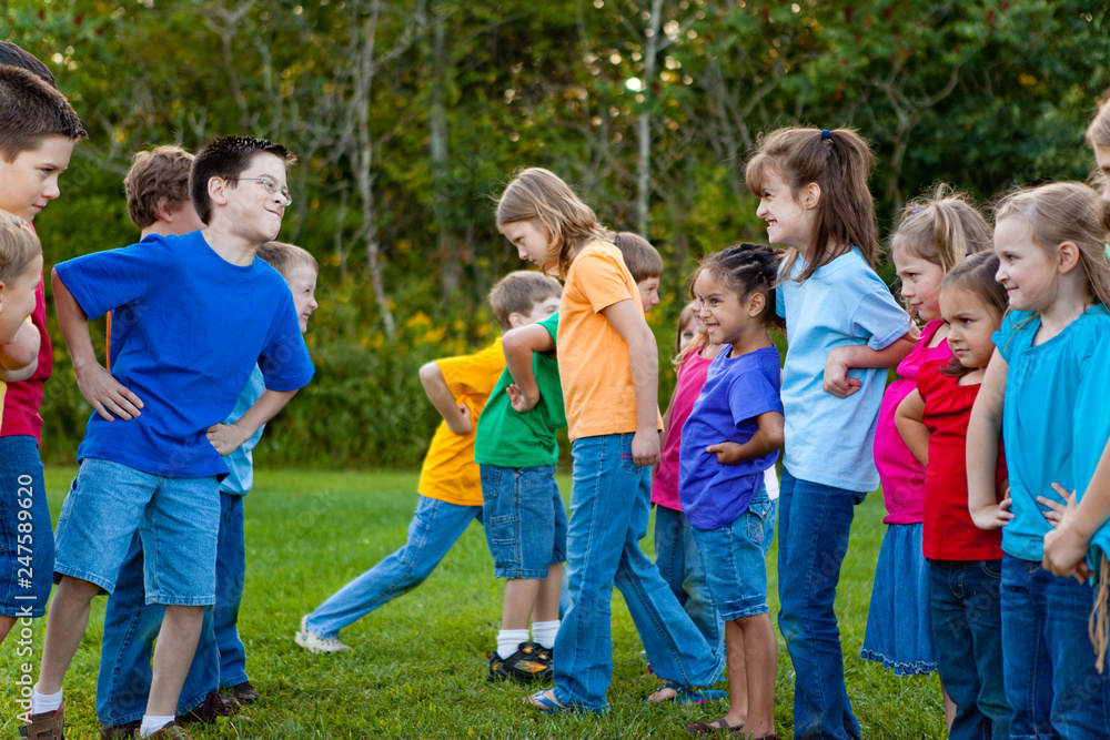 Boys and Girls Trying to Intimidate Each Other Boys and Girls Trying to Intimidate Each Other