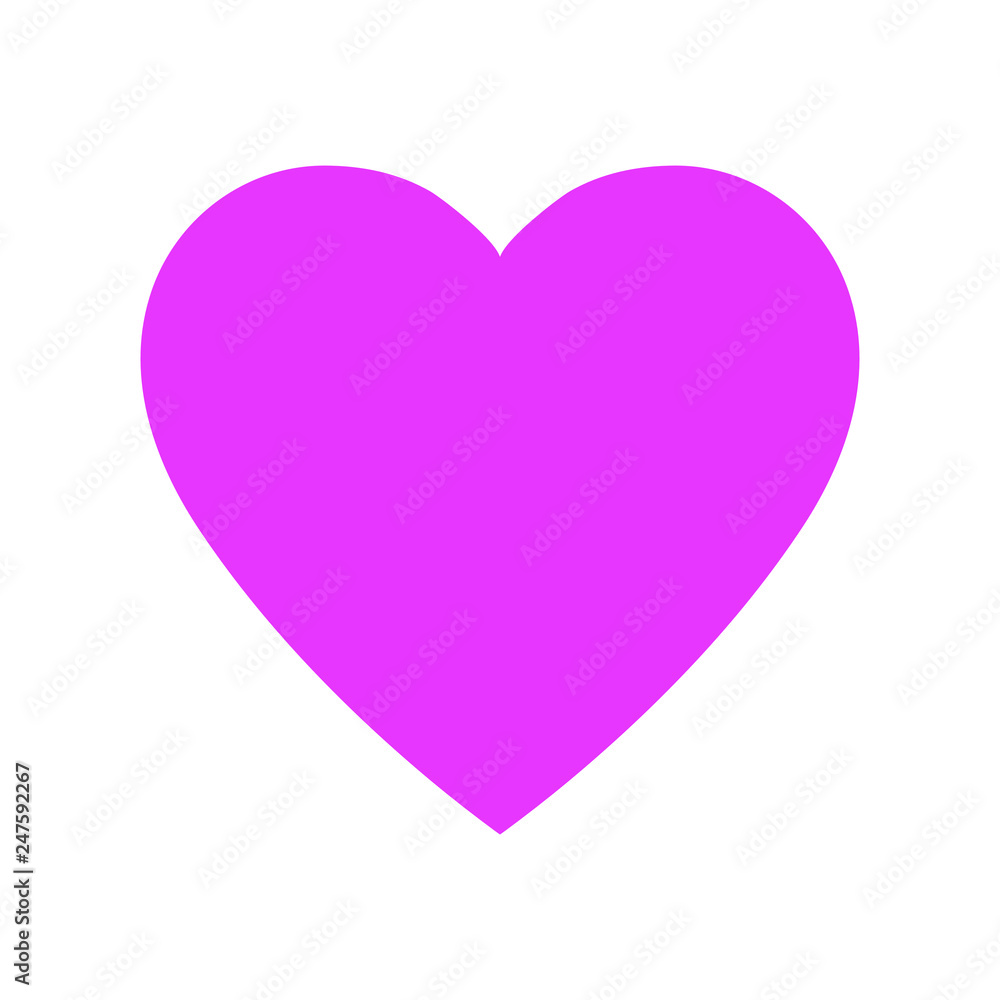 Pink heart icon, love icon