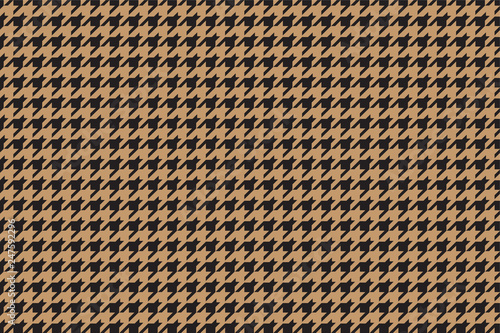 Wavy Houndstooth fabric pattern backgound - vector, illustration.
