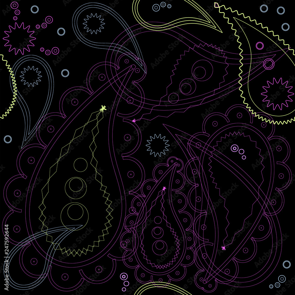 Hand draw paisley pattern Hand draw paisley pattern