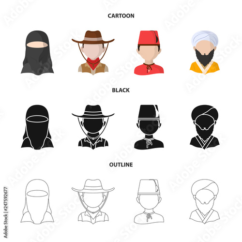 Vector illustration of imitator and resident sign. Set of imitator and culture vector icon for stock.