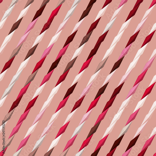 Seamless vector background with multicolored stripes in 3D style. Geometric pattern.
