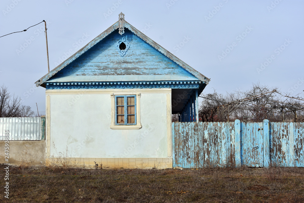 House building architecture in Jurilovca village ,an important fishing center in Danube Delta area and tourists attraction in Tulcea, Romania House building architecture in Jurilovca village ,an important fishing center in Danube Delta area and tourists attraction in Tulcea, Romania
