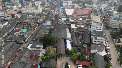 Aerial Shot of Maeklong Railway Market
Maeklong State, Samuthsongkhram Province, Thailand photo