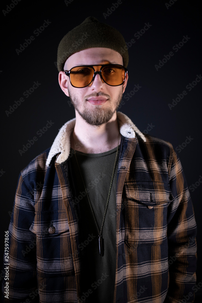 Hipster handsome male model with beard Hipster handsome male model with beard