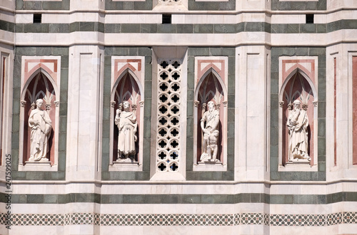 Beardless Prophet, Bearded Prophet, Abraham Sacrificing Isaac, The Thinker, Campanile (Bell Tower) of Cattedrale di Santa Maria del Fiore (Cathedral of Saint Mary of the Flower), Florence, Italy 
