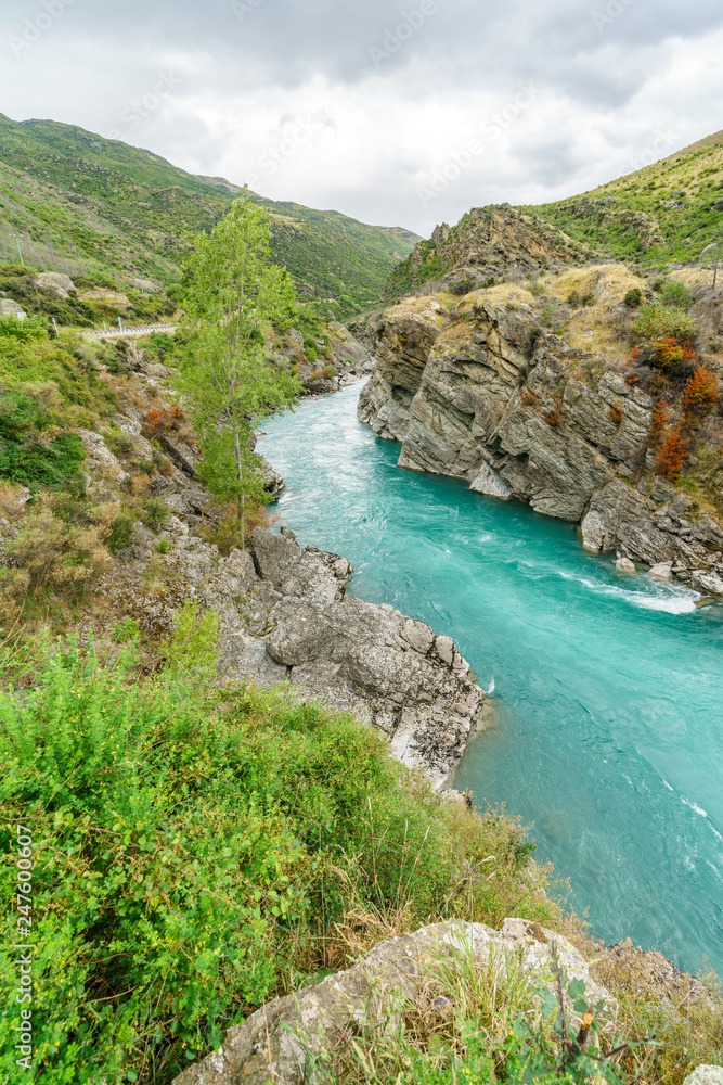 Fototapeta premium turquoise water in the river, new zealand 2