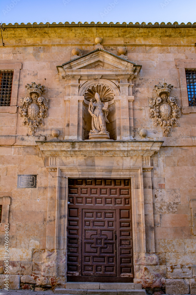 Fototapeta premium door of the Convento de la Purisima , in Salamanca