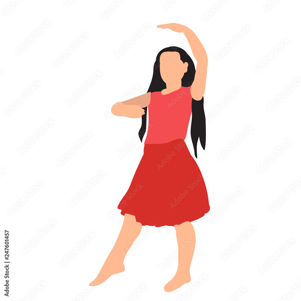 child dancing, without a face