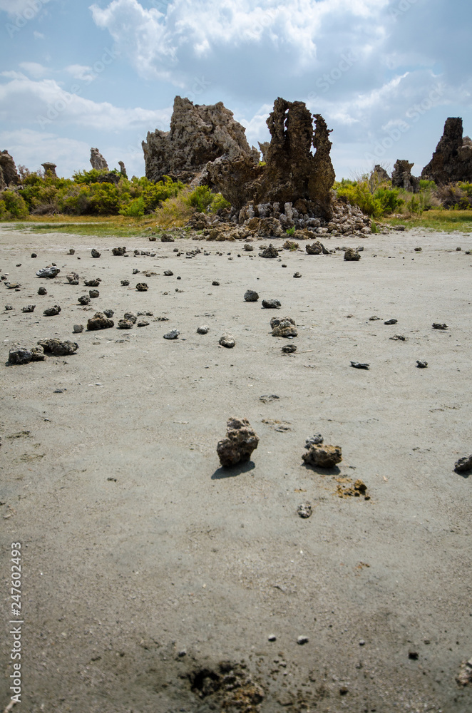 Tufa tower formations at Mono Lake in California's eastern Sierra, located off of US-395