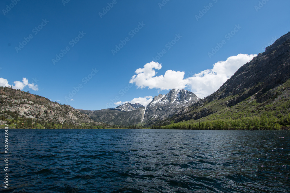 Silver Lake, an alpine lake along the June Lake Loop in the Sierra Nevada mountains of California Silver Lake, an alpine lake along the June Lake Loop in the Sierra Nevada mountains of California