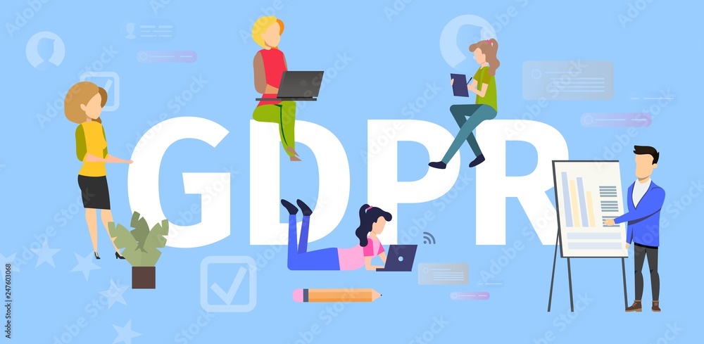 Internet User Personal Data Secure Vector Concept Internet User Personal Data Secure Vector Concept