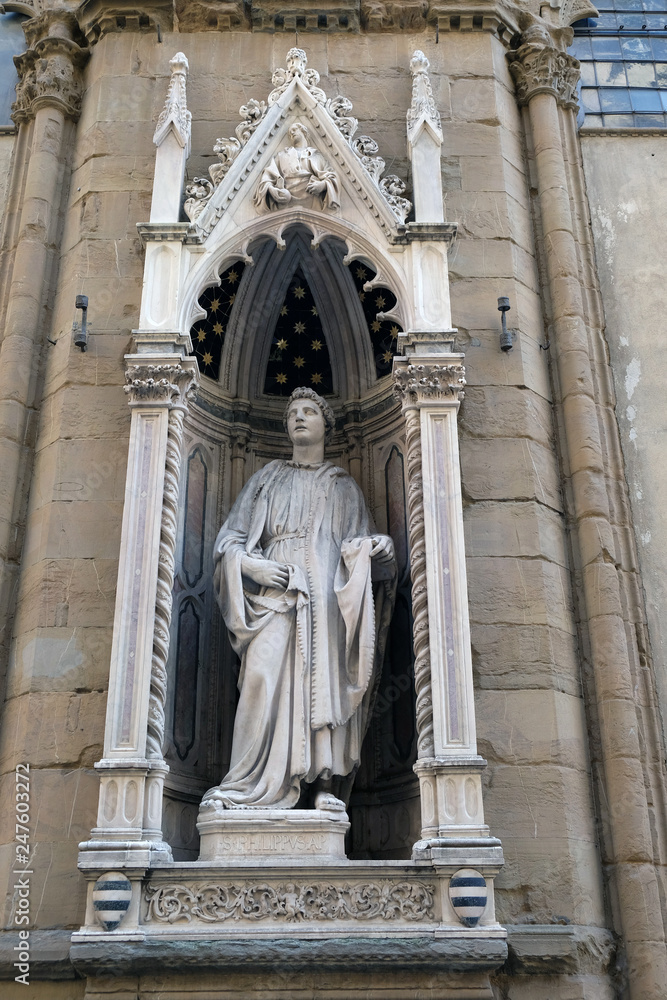 Saint Philip by Nanni di Banco, Orsanmichele Church in Florence, Tuscany, Italy