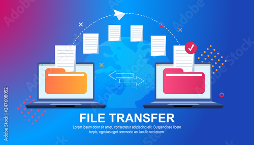 File Transfer. Files transferred Encrypted Form.