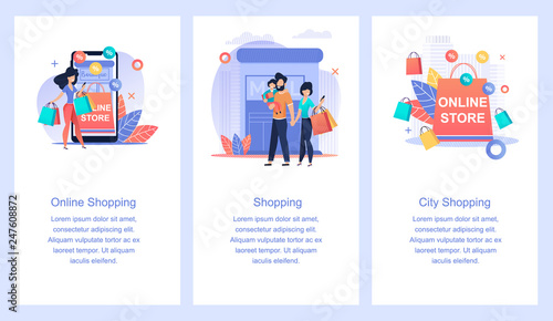 Online Store. Online Shopping. City Shopping.