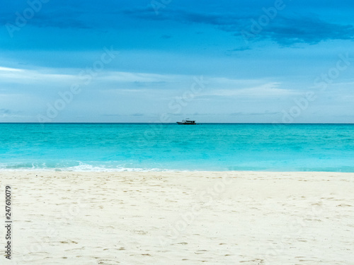 Beautiful sky and blue sea