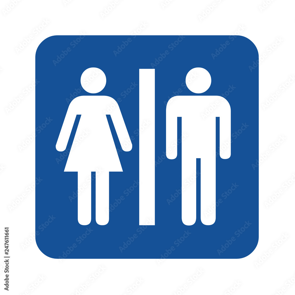 Female and male toilet icon symbol Female and male toilet icon symbol