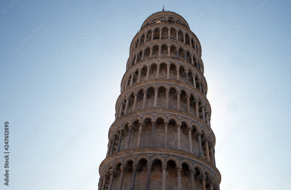 Leaning tower of Cathedral in Pisa, Italy. Unesco World Heritage Site