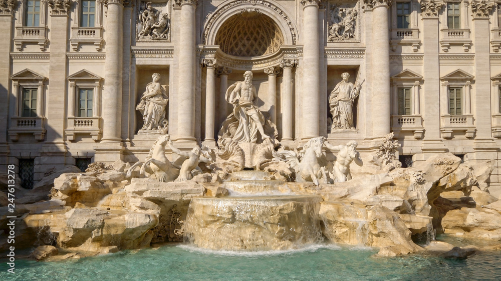 Trevi Fountain in Rome is one of Italy's most famous landmarks