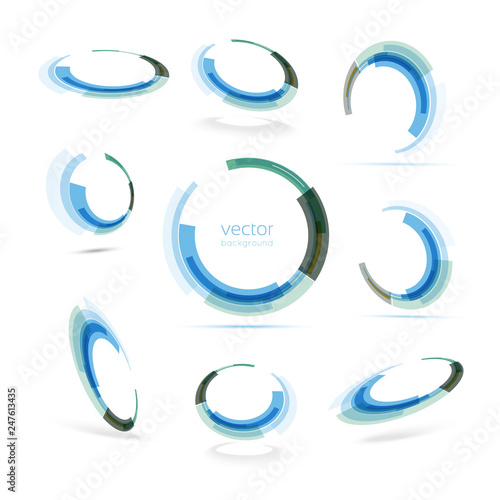 Circle set. Vector illustration. Business Abstract Circle icon. Corporate, Media, Technology styles vector logo design template. transparent
