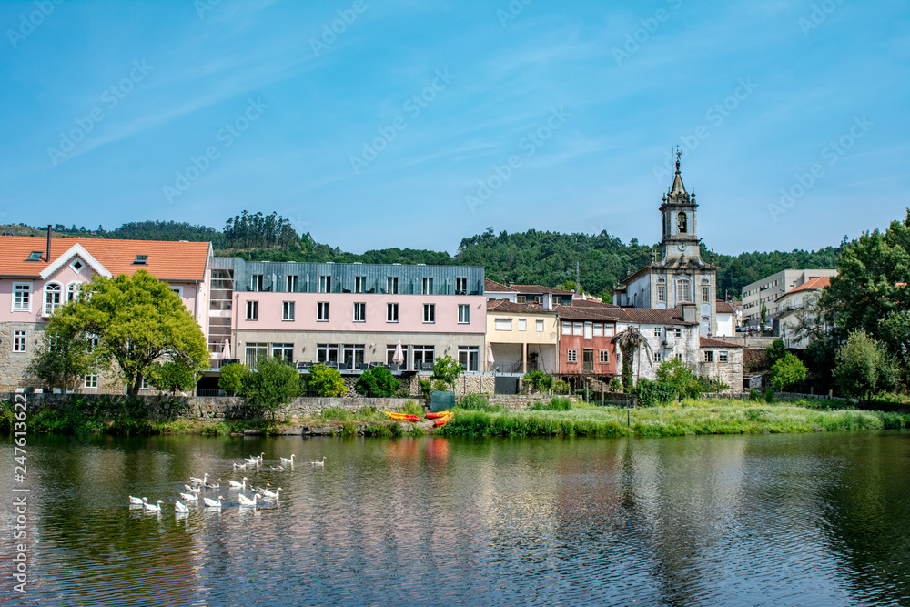 View of the river Vez in Arcos de Valdevez, Portugal