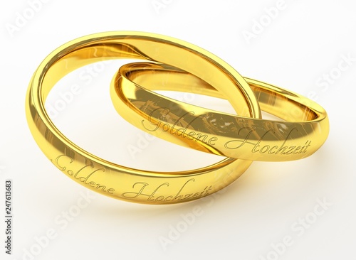 Goldene Hochzeit | verschlungene Eheringe