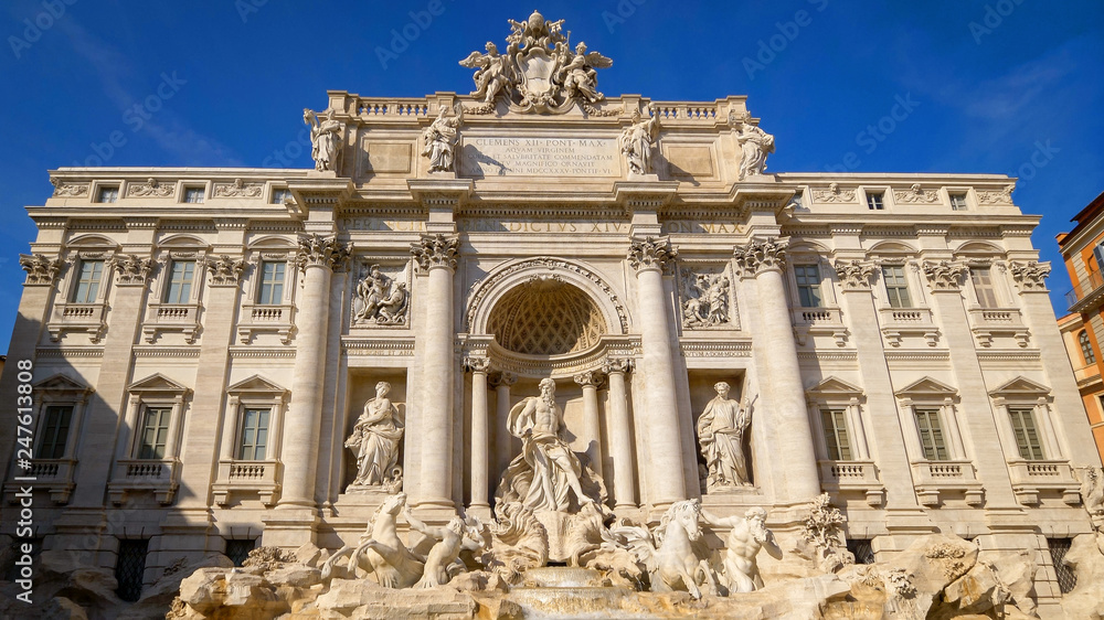 Trevi Fountain in Rome is one of Italy's most famous landmarks