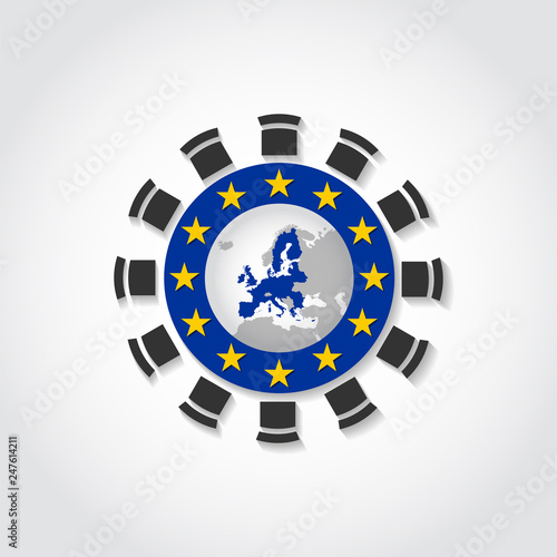 European Union round table meeting conference assembly icon photo