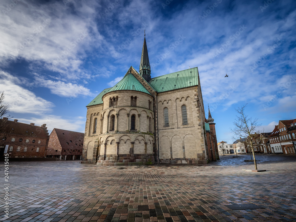 Cathedral in old medieval city Ribe, Denmark Cathedral in old medieval city Ribe, Denmark