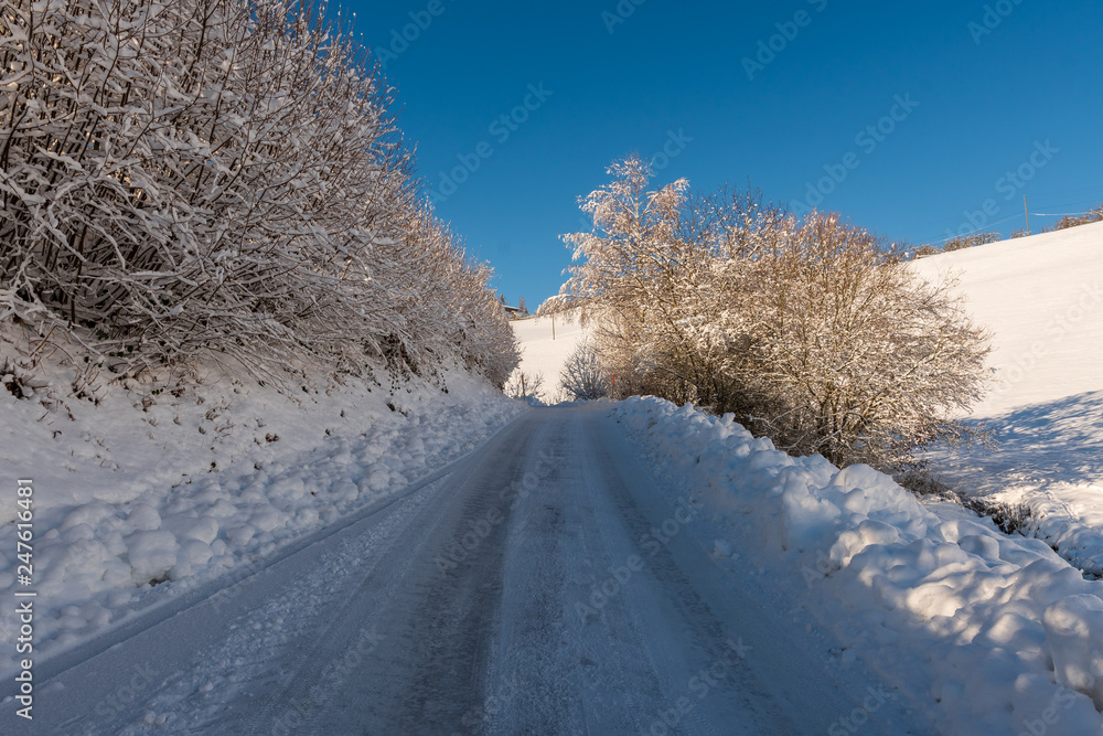 Obraz premium Weg im Schnee