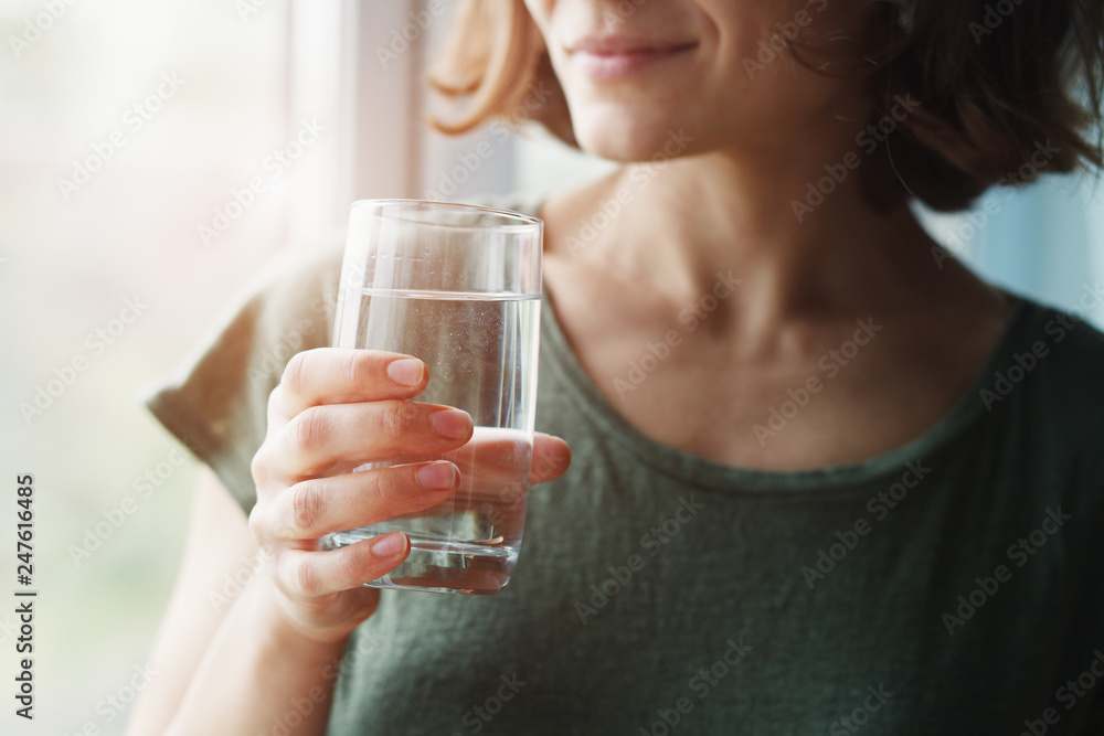 healthy beautiful young woman holding glass of water healthy beautiful young woman holding glass of water