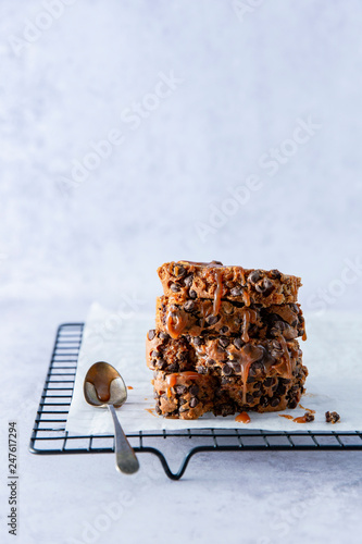 Wallpaper Mural Banana chocolate chip bread with caramel sauce Torontodigital.ca