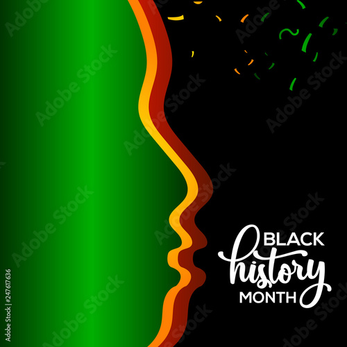 Black History Month Vector Template Design Illustration