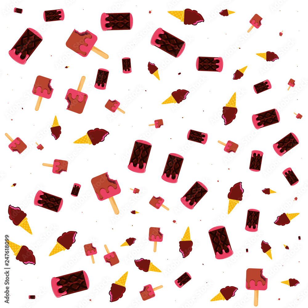 pattern of delicious ice cream